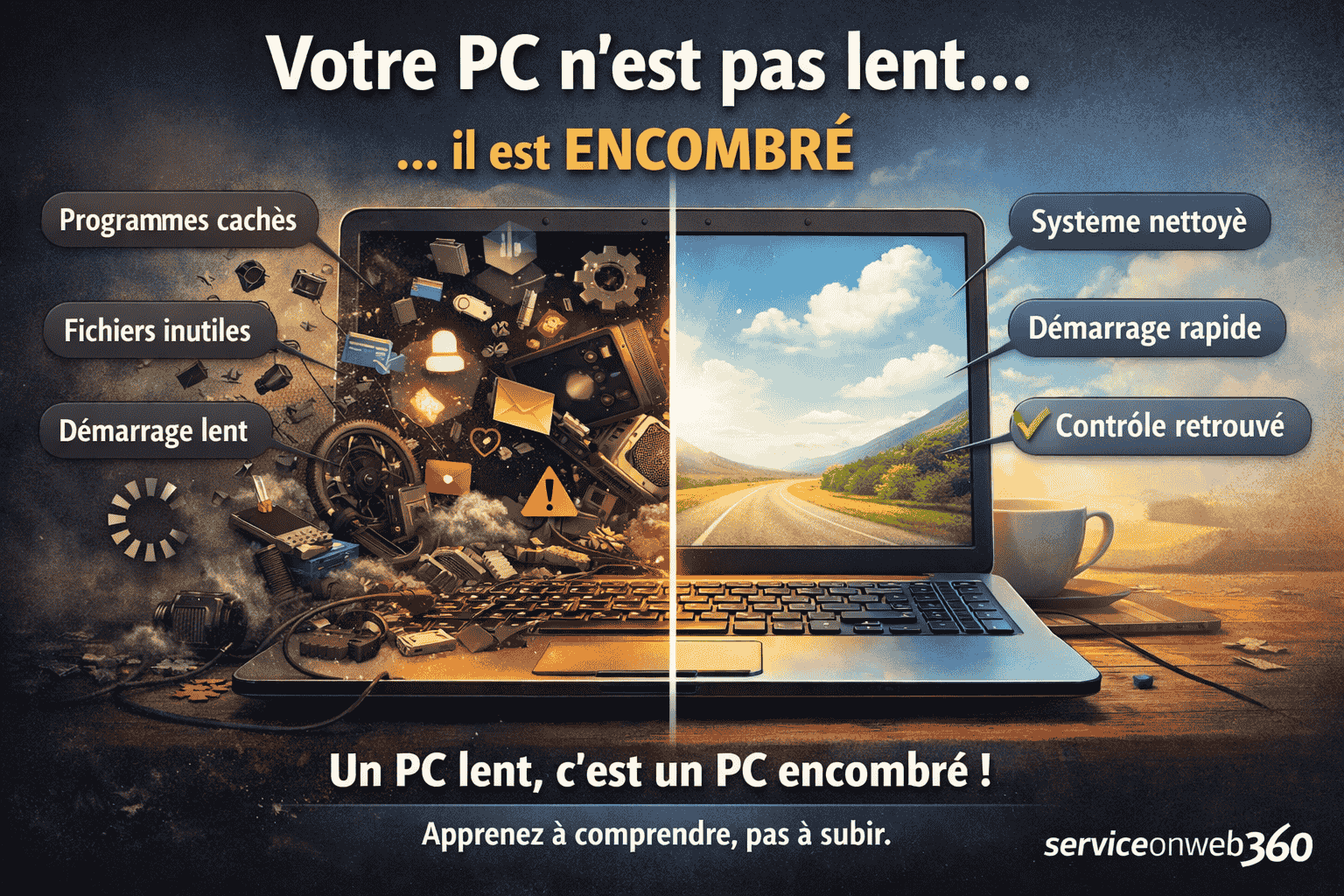 Votre PC est encombré, pas lent_serviceonweb360